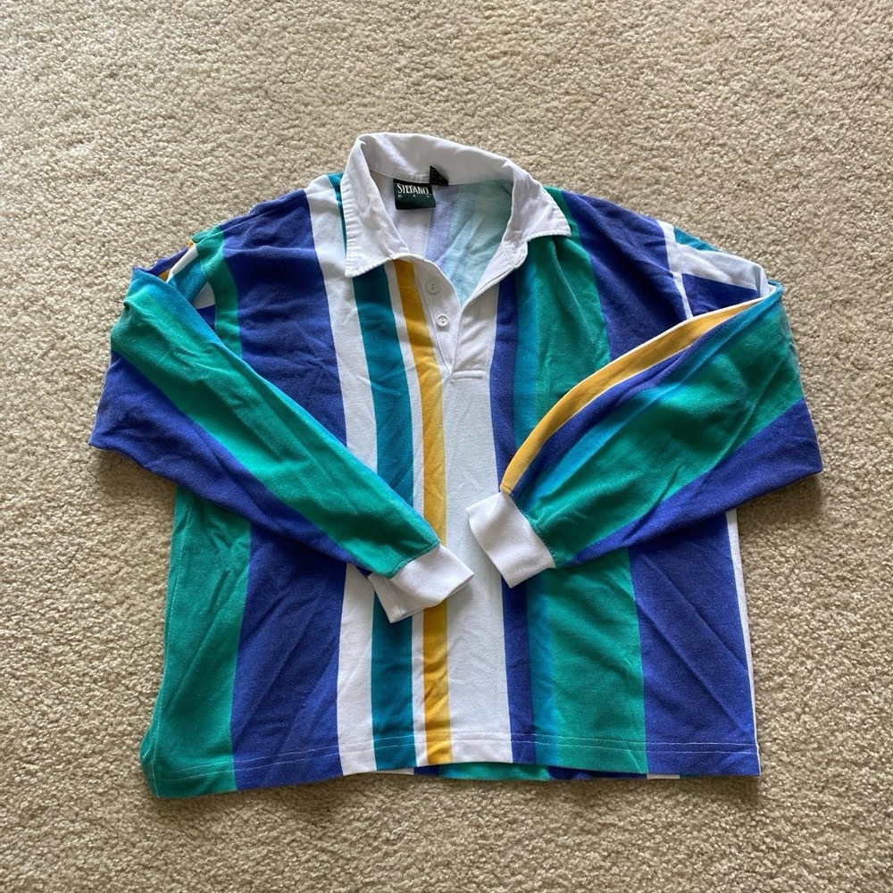 Vintage Striped Polo Shirt